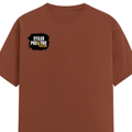 Classic Crew T-Shirt | Men's Regular Fit | 180 GSM Bio-Washed Cotton | DTG Print Ready | Double-Stitched & Ribbed Neck | Personalized | DTG | Bold | Positivity | Motivation | Everyday | Energetic | Positive Vibes Only - right pocket - Copper - mockup 4