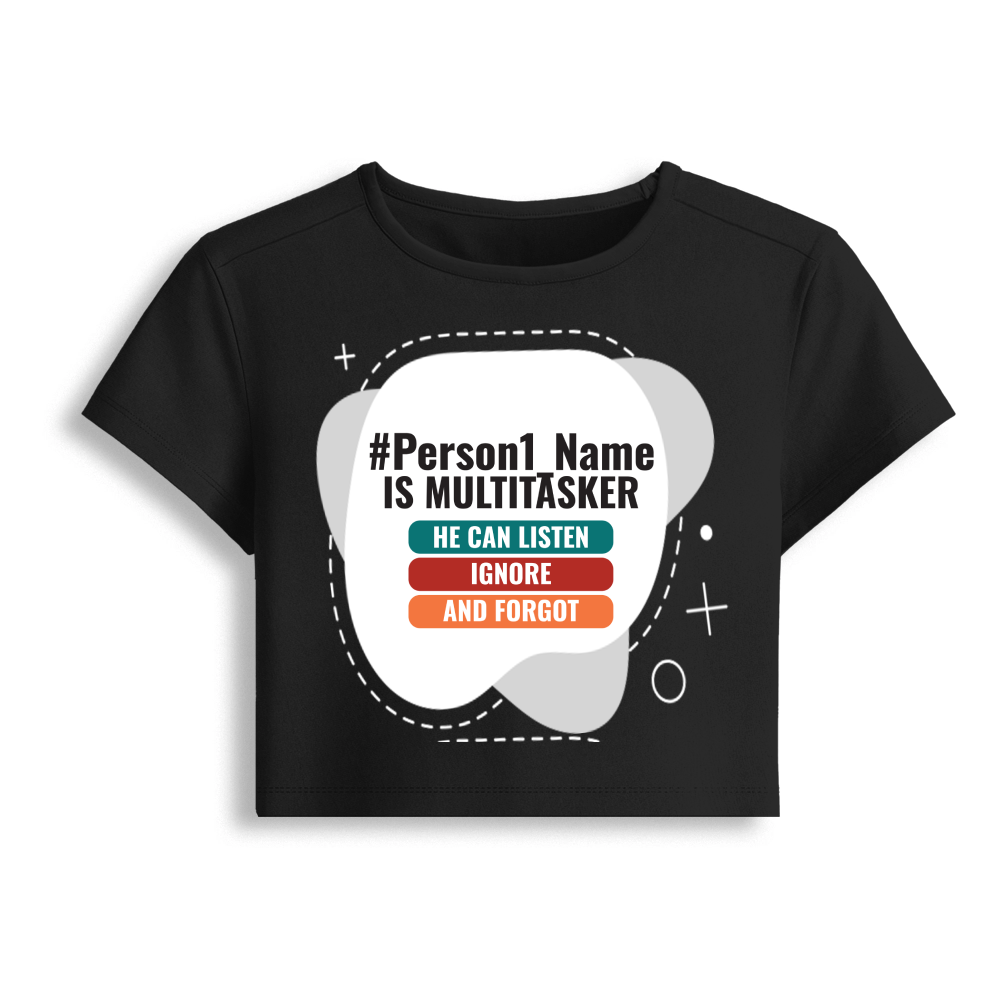 Personalized Humorous T-Shirt with Custom Name - Female Baby Tee Embroidery T-Shirt