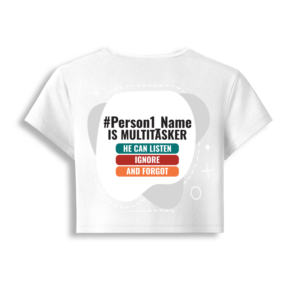 Personalized Humorous T-Shirt with Custom Name - Female Baby Tee Embroidery T-Shirt