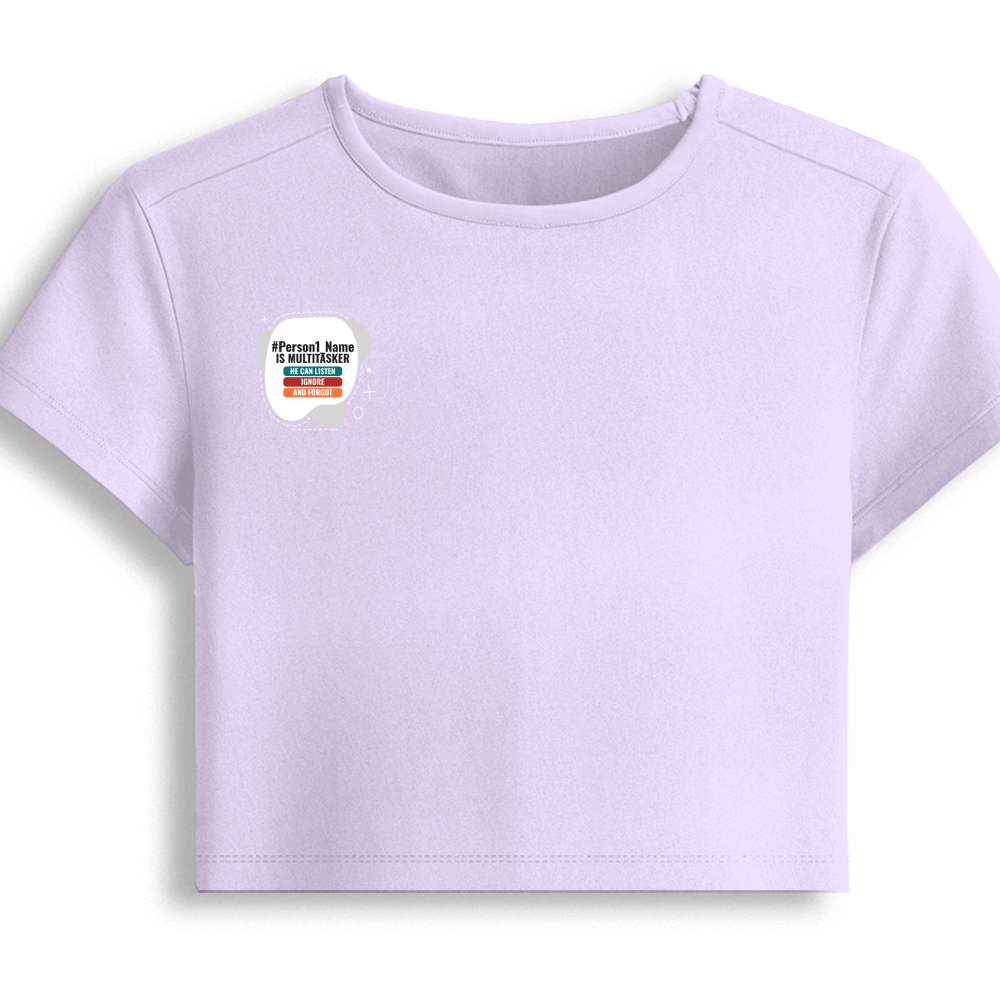 Personalized Humorous T-Shirt with Custom Name - Female Baby Tee Embroidery T-Shirt