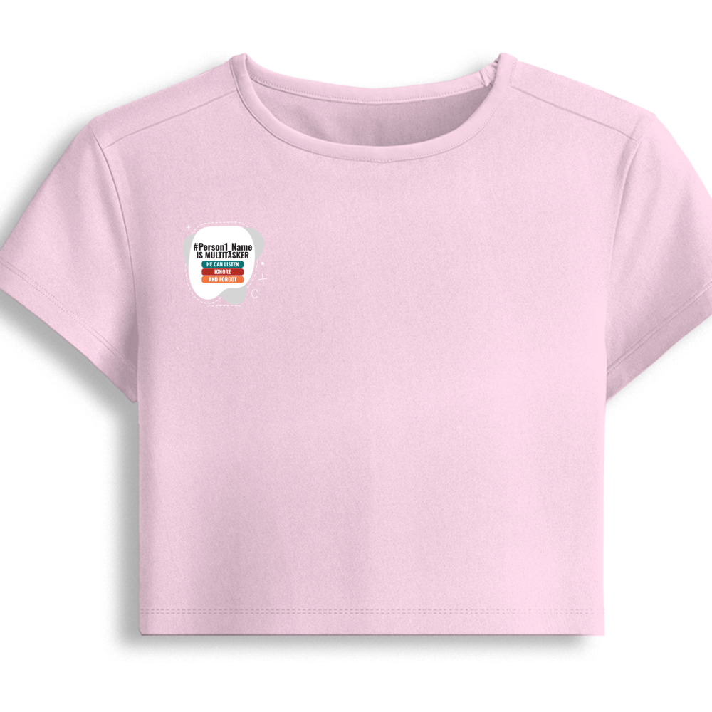 Personalized Humorous T-Shirt with Custom Name - Female Baby Tee Embroidery T-Shirt