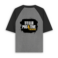 Unisex Oversized Raglan (Dtg) | Personalized | DTG | Bold | Positivity | Motivation | Everyday | Energetic | Positive Vibes Only - back - mockup 2