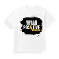 Unisex Jersey T-Shirt (Sublimation) | Personalized | Sublimation | Bold | Positivity | Motivation | Everyday | Energetic | Positive Vibes Only - front - mockup 1