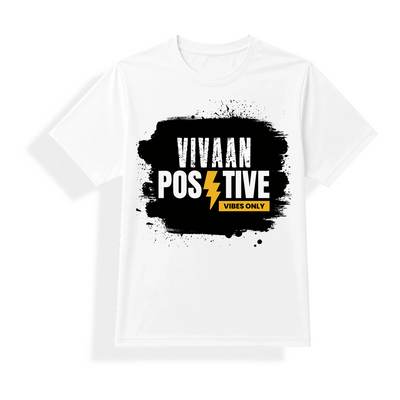 Unisex Jersey T-Shirt (Sublimation) | Personalized | Sublimation | Bold | Positivity | Motivation | Everyday | Energetic | Positive Vibes Only - front - mockup 1
