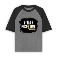Unisex Oversized Raglan T-Shirt | 180 GSM Bio-Washed Cotton | DTF Print Ready | Relaxed Fit | Adults | Personalized | DTF | Bold | Positivity | Motivation | Everyday | Energetic | Positive Vibes Only