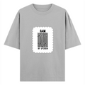Oversized Standard T-Shirt | Unisex Oversized Fit | 180 GSM 100% Super Combed Cotton | DTF Print | Soft & Durable | Personalized | DTF | Bold | Design | Identity | Everyday | Confident - front - Grey Melange - mockup 1