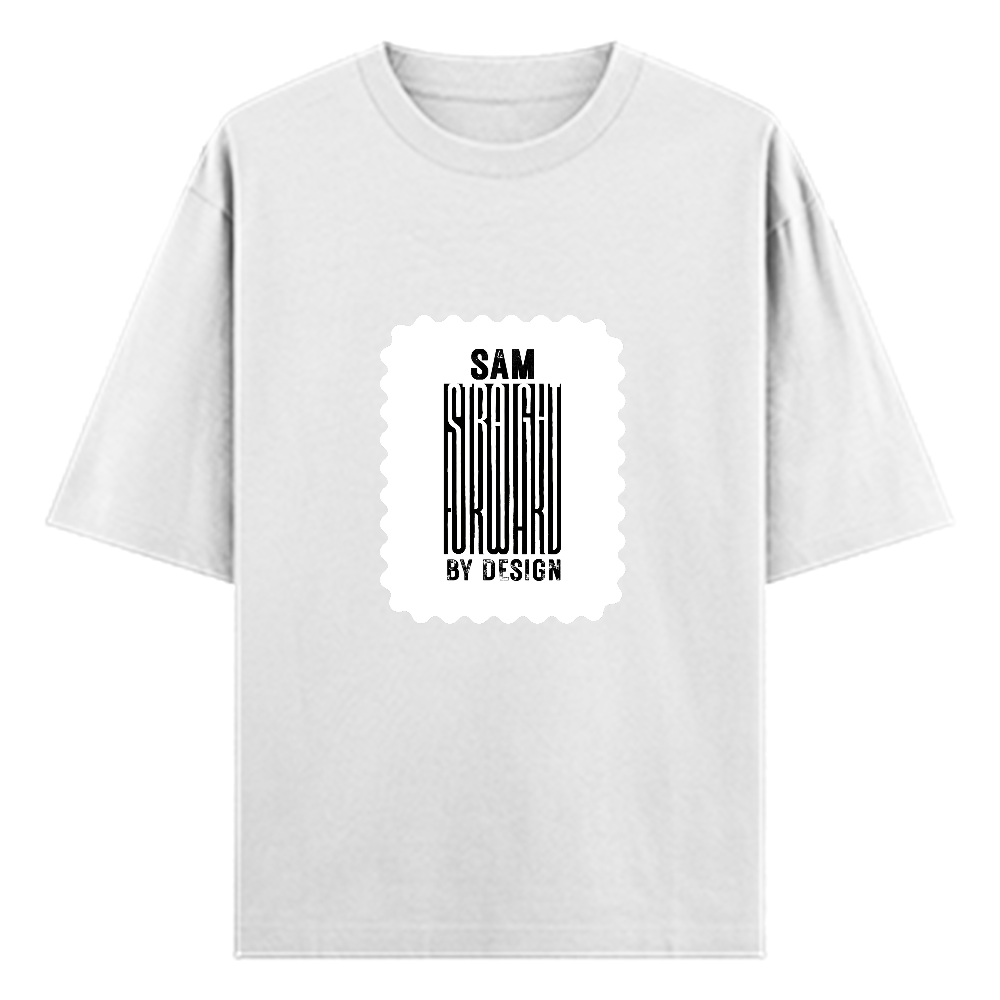 Oversized Standard T-Shirt | Unisex Oversized Fit | 180 GSM 100% Super Combed Cotton | DTF Print | Soft & Durable | Personalized | DTF | Bold | Design | Identity | Everyday | Confident - front - White - mockup 1