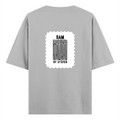 Oversized Standard T-Shirt | Unisex Oversized Fit | 180 GSM 100% Super Combed Cotton | DTF Print | Soft & Durable | Personalized | DTF | Bold | Design | Identity | Everyday | Confident - back - Grey Melange - mockup 2