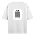 Oversized Standard T-Shirt | Unisex Oversized Fit | 180 GSM 100% Super Combed Cotton | DTF Print | Soft & Durable | Personalized | DTF | Bold | Design | Identity | Everyday | Confident - back - White - mockup 2
