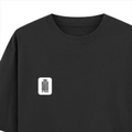 Oversized Standard T-Shirt | Unisex Oversized Fit | 180 GSM 100% Super Combed Cotton | DTF Print | Soft & Durable | Personalized | DTF | Bold | Design | Identity | Everyday | Confident - left pocket - Black - mockup 3