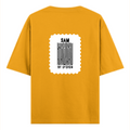 Oversized Classic T-Shirt | Unisex Oversized Fit | 100% Super-Combed Cotton | Pre-Shrunk & Ribbed Neck | Adults | Personalized | DTG | Bold | Design | Identity | Everyday | Confident - back - Golden Yellow - mockup 2