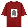 Oversized Classic T-Shirt | Unisex Oversized Fit | 100% Super-Combed Cotton | Embroidery, Pre-Shrunk, Ribbed Neck | Adult | Personalized | Embroidery | Bold | Design | Identity | Everyday | Confident - front - Red - mockup 1