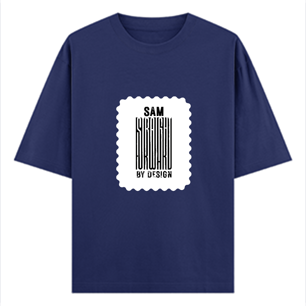 Oversized Classic T-Shirt | Unisex Oversized Fit | 100% Super-Combed Cotton | Embroidery, Pre-Shrunk, Ribbed Neck | Adult | Personalized | Embroidery | Bold | Design | Identity | Everyday | Confident - front - Royal Blue - mockup 1