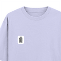Oversized Standard T-Shirt | Relaxed Fit Unisex | 100% Super Combed Cotton DTG Print | Soft Durable Breathable | Adult | Personalized | DTG | Bold | Design | Identity | Everyday | Confident - left pocket - Lavender - mockup 3