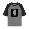 Unisex Oversized Raglan T-Shirt | Oversized Fit | 180 GSM Bio-Washed Cotton DTF Print | Two-Tone Sleeves, Pre-Shrunk | Unisex Adults | Personalized | DTF | Typographic | Positivity | Good Times | Casual Appreciation | Positive - front - mockup 1