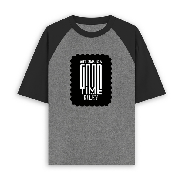 Unisex Oversized Raglan T-Shirt | Oversized Fit | 180 GSM Bio-Washed Cotton DTF Print | Two-Tone Sleeves, Pre-Shrunk | Unisex Adults | Personalized | DTF | Bold Typography | Friendship | Everyday | Positive