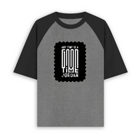 Unisex Oversized Raglan T-Shirt | Relaxed Fit | 180 GSM Bio-Washed Cotton | DTF Print Ready | Two-Tone Style | Personalized | DTF | Monochromatic | Friendship | Good Times | Everyday | Positive | Positive Friends