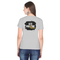 Female Classic Crew T-Shirt | Women's Regular Fit | 180 GSM Bio-Washed Cotton | Pre-Shrunk, Double Stitched | DTF Print | Personalized | DTF | Typography | Positivity | Energy | Everyday | Uplifting | Positive Vibes Only - back - Grey Melange - mockup 2