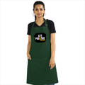 Apron | One Size, Adjustable | Cotton Drill Fabric, DTG Printed | Pockets, Double-Stitched | Unisex | Personalized | DTG | Typography | Positivity | Energy | Everyday | Uplifting | Positive Vibes Only - front - Bottle Green - mockup 1