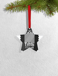 UV Printed Acrylic Christmas Ornaments | 3x3 inch | Durable, Fade-Proof | Unisex | Personalized | Typography | Friendship | Connection | Everyday | Positive | Good Time Anytime - front_Star - Star - mockup 2