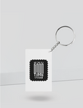 Keychain | Rectangle, Square, Slim | Acrylic UV Printed | Fade-Proof Everyday Carry | Unisex | Personalized | Typography | Friendship | Connection | Everyday | Positive | Good Time Anytime - back_Rectangle - White - mockup 4