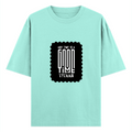 Oversized Classic T-Shirt | Unisex Fit | 100% Super-Combed Cotton | DTG Print | Pre-Shrunk, 240 GSM | Adults | Personalized | DTG | Typography | Friendship | Connection | Everyday | Positive | Good Time Anytime - front - Mint - mockup 1