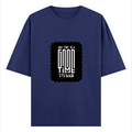 Oversized Classic T-Shirt | Unisex Fit | 100% Super-Combed Cotton | DTG Print | Pre-Shrunk, 240 GSM | Adults | Personalized | DTG | Typography | Friendship | Connection | Everyday | Positive | Good Time Anytime - front - Royal Blue - mockup 1