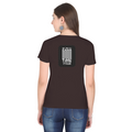 Female Classic Crew T-Shirt | Women's Regular Fit | 180 GSM Bio-Washed Cotton Blend | DTG Print Ready | Durable & Pre-Shrunk | Personalized | DTG | Typography | Friendship | Connection | Everyday | Positive | Good Time Anytime - back - Coffee Brown - mockup 2