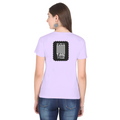 Female Classic Crew T-Shirt | Women's Regular Fit | 180 GSM Bio-Washed Cotton Blend | DTG Print Ready | Durable & Pre-Shrunk | Personalized | DTG | Typography | Friendship | Connection | Everyday | Positive | Good Time Anytime - back - Lavender - mockup 2