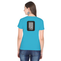Female Classic Crew T-Shirt | Women's Regular Fit | 180 GSM Bio-Washed Cotton Blend | DTG Print Ready | Durable & Pre-Shrunk | Personalized | DTG | Typography | Friendship | Connection | Everyday | Positive | Good Time Anytime - back - SkyBlue - mockup 2