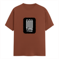 Male Classic Crew T-Shirt | Men's Regular Fit | 180 GSM Bio-Washed Cotton | DTF Print | Pre-Shrunk & Durable | Personalized | DTF | Typography | Friendship | Connection | Everyday | Positive | Good Time Anytime - front - Copper - mockup 1