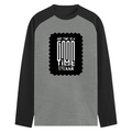 Male Raglan T-Shirt | Men's Regular Fit | 180 GSM Bio-Washed Cotton | DTG Print | Pre-Shrunk, Durable | Personalized | DTG | Typography | Friendship | Connection | Everyday | Positive | Good Time Anytime - front - mockup 1