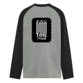 Male Raglan T-Shirt | Men's Regular Fit | 180 GSM Bio-Washed Cotton | DTG Print | Pre-Shrunk, Durable | Personalized | DTG | Typography | Friendship | Connection | Everyday | Positive | Good Time Anytime - back - mockup 2