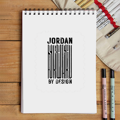 Sketchbook | A5 | 140 GSM Inner Paper, 300 GSM Cover | Spiral Bound | Portable & Durable | Unisex | Personalized | Typography | Design | Identity | Everyday | Confident | Straight By Design - front - White - mockup 1