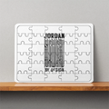 MDF Wooden Puzzle | 6x8 Inch 30-Piece | Glossy Sublimation Print | Durable & Waterproof | Unisex | Personalized | Typography | Design | Identity | Everyday | Confident | Straight By Design - front - White - mockup 1