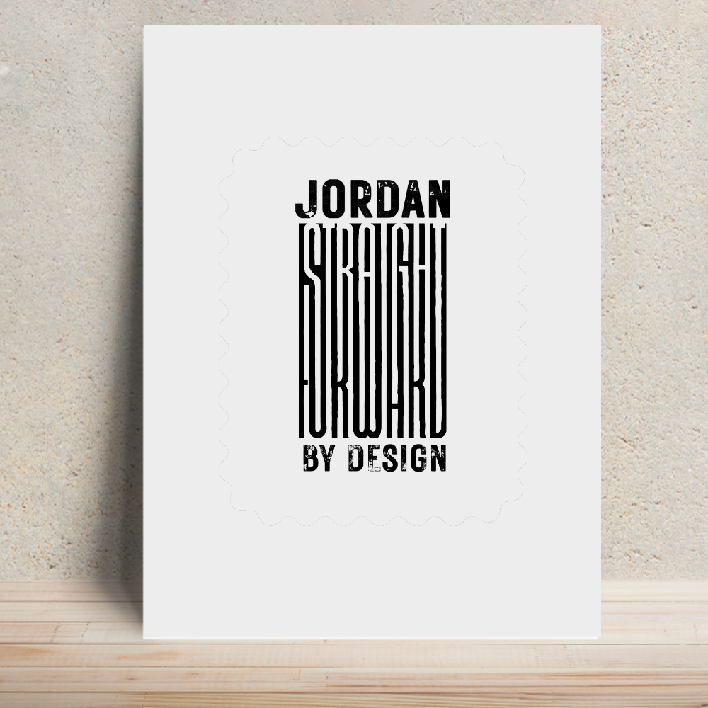 Metal Posters | 8x11.7, 11.7x15.7 | 1mm Thick Metal | Magnetic Display, Waterproof, Glossy Finish | Unisex | Personalized | Typography | Design | Identity | Everyday | Confident | Straight By Design - front - White - mockup 1