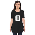Maternity Dress | Women's Regular Fit | Bio-Washed Cotton Blend | Double Stitched Seams | Adult Female | Personalized | DTF | Typography | Design | Identity | Everyday | Confident | Straight By Design - front - Black - mockup 1