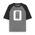 Unisex Oversized Raglan T-Shirt | Oversized Fit | 100% Bio-Washed Cotton | DTF Print Ready | Two-Tone Design | Rib Neck | Unisex Adult | Personalized | DTF | Typography | Design | Identity | Everyday | Confident | Straight By Design - front - mockup 1