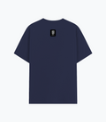 Basic T-Shirt | Unisex XS-2XL | Poly-Cotton Blend | Soft Finish, Durable Stitching | For Him, For Her | Personalized | DTF | Typography | Self-belief | Confident | Keep It Calm - back - Navy Blue - mockup 2