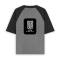 Unisex Oversized Raglan T-Shirt | Oversized Fit | 100% Bio-Washed Cotton | DTF Print Ready | Two-Tone Design | Rib Neck | Unisex Adult | Personalized | DTF | Typography | Self-belief | Confident | Keep It Calm - back - mockup 2