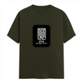 Male Classic Crew T-Shirt | Men's Regular Fit | 180 GSM Bio-Washed Cotton | DTF Print | Pre-Shrunk & Durable | Personalized | DTF | Typography | Self-belief | Confident | Keep It Calm - front - Olive Green - mockup 1