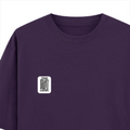 Oversized Classic T-Shirt | Unisex Oversized Fit | 100% Super-Combed Cotton, DTF Print | Pre-Shrunk, Ribbed Neck | Adults | Personalized | DTF | Typography | Trust | Friendship | Secure | Your Secrets Are Safe - left pocket - Purple - mockup 3
