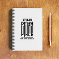 Notepad | A5 Size | 70 GSM Paper & 300 GSM Cover | 120 Pages, Wire Bound, Ruled/Unruled | Unisex | Personalized | Typography | Trust | Friendship | Secure | Your Secrets Are Safe - front - White - mockup 1