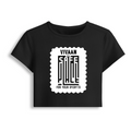 Female Baby Tee | Women's Fitted Cropped T-Shirt | Cotton Spandex Blend | Soft & Stretchy | Adult | Personalized | DTF | Typography | Trust | Friendship | Secure | Your Secrets Are Safe - front - Black - mockup 1