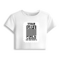 Female Baby Tee | Women's Fitted Cropped T-Shirt | Cotton Spandex Blend | Soft & Stretchy | Adult | Personalized | DTF | Typography | Trust | Friendship | Secure | Your Secrets Are Safe - front - White - mockup 1