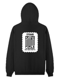 Pullover Hoodie | Unisex Regular Fit | Tri-Layer Cotton Blend DTG | All-Season Comfort & Durable | Adults | Personalized | DTG | Typography | Trust | Friendship | Secure | Your Secrets Are Safe - back - Black - mockup 2