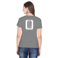 Female Classic Crew T-Shirt | Women's Regular Fit | 180 GSM Bio-Washed Cotton Blend | DTG Print Ready | Durable & Pre-Shrunk | Personalized | DTG | Typography | Trust | Friendship | Secure | Your Secrets Are Safe - back - Charcoal Melange - mockup 2