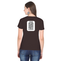 Female Classic Crew T-Shirt | Women's Regular Fit | 180 GSM Bio-Washed Cotton Blend | DTG Print Ready | Durable & Pre-Shrunk | Personalized | DTG | Typography | Trust | Friendship | Secure | Your Secrets Are Safe - back - Coffee Brown - mockup 2