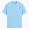 Cotton Stretch T-Shirt | Unisex Fit | 95% Cotton, 5% Spandex | Breathable, Flexible | Adults | Personalized | DTG | Typography | Trust | Friendship | Secure | Your Secrets Are Safe - left pocket - Baby Blue - mockup 3