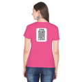 Female Classic Crew T-Shirt | Women's Regular Fit | 180 GSM Bio-Washed Cotton | Pre-Shrunk, Double Stitched | DTF Print | Personalized | DTF | Typography | Trust | Friendship | Secure | Your Secrets Are Safe - back - Pink - mockup 2